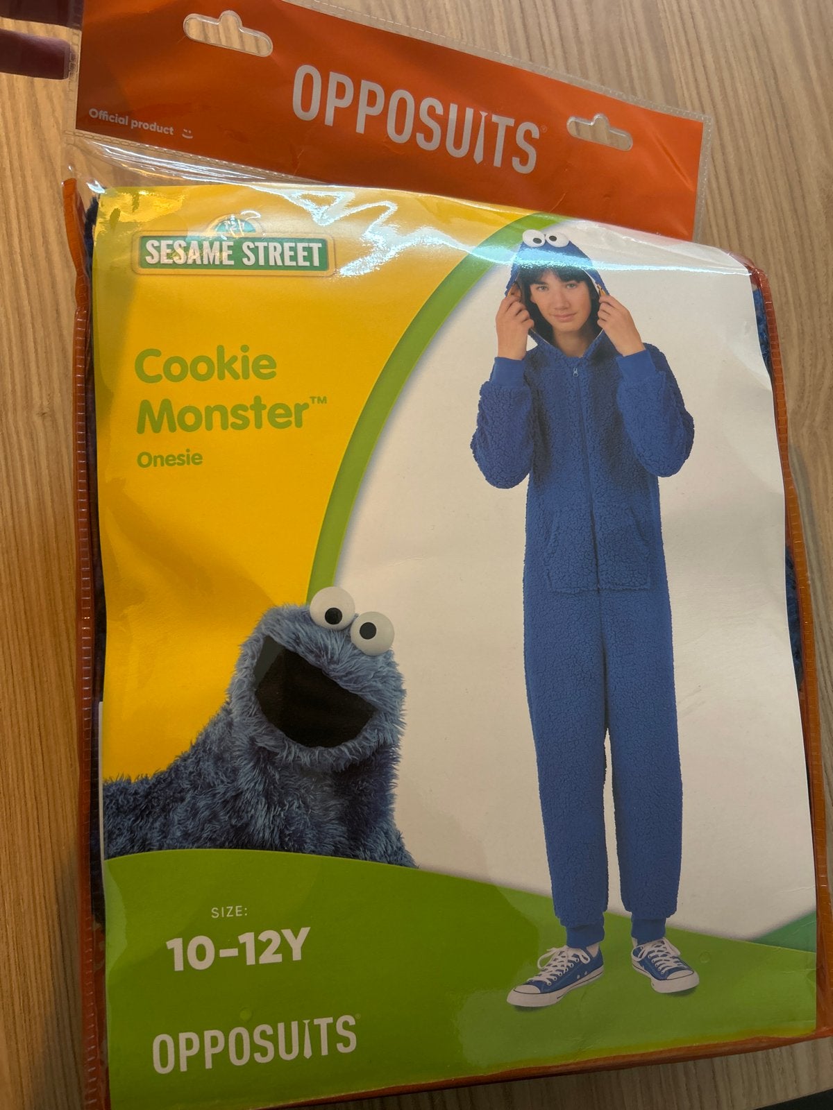 Koekiemonster Onesie - Opposuits - Maat 10-12Y, Ophalen of Verzenden, Zo goed als nieuw, Jongen of Meisje, Overige typen