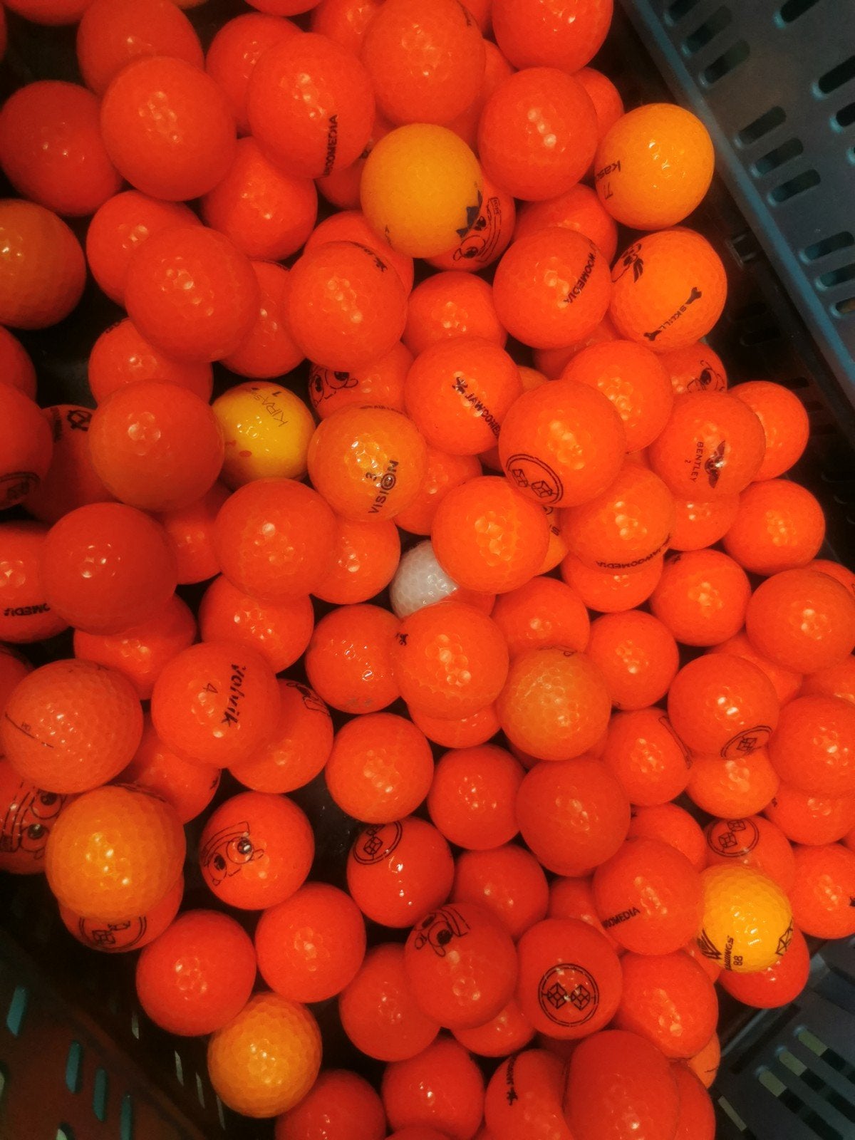 oranje golfballen 100 stuks, Ophalen of Verzenden, Bal(len)