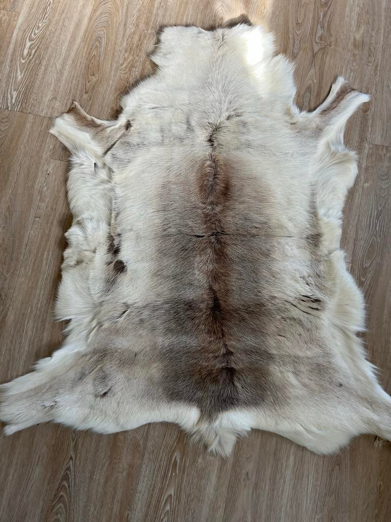 Decoratieve rendiervacht - Natuurproduct, 100 tot 150 cm, Wit, Zo goed als nieuw, Overige vormen