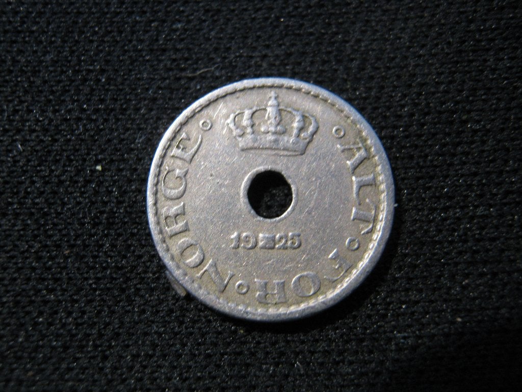 Noorwegen 10 Ore 1925, koning Haakon VII #150, Ophalen of Verzenden, Overige landen, Losse munt
