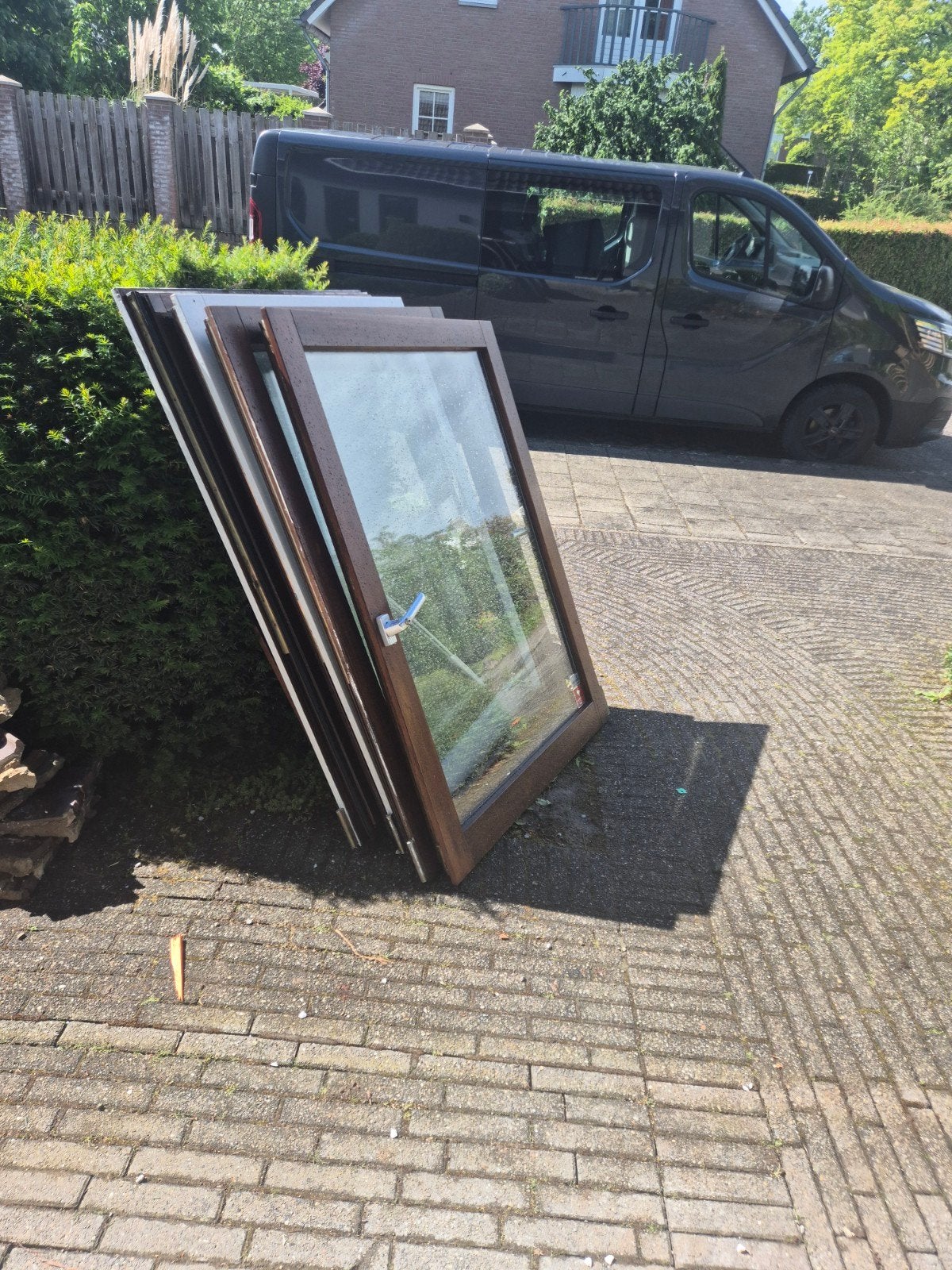 Gratis hardhout meranti, Doe-het-zelf en Verbouw, Ophalen, Gevelraam of Ruit, Gebruikt, Minder dan 80 cm