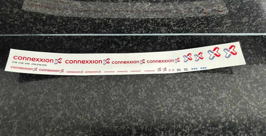 Decals transfer logo set Connexxion rood bus ov 1:87 H0, Verzenden, Nieuw, Overige merken