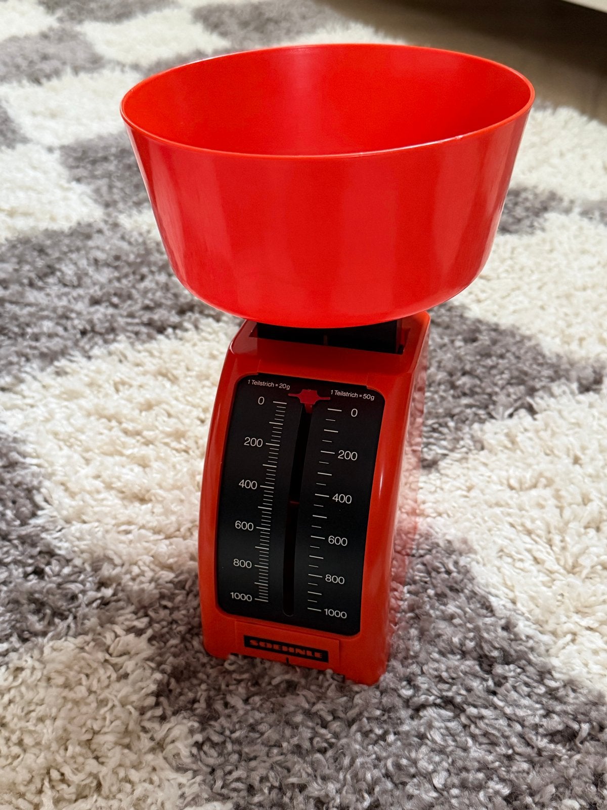 Vintage Soehnle Keukenweegschaal - Oranje - Made in Germany, Ophalen of Verzenden, Zo goed als nieuw