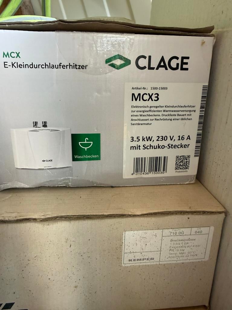 CLAGE MCX3 E-Kleindurchlauferhitzer 3.5 kW voor wastafel, Ophalen of Verzenden, Nieuw