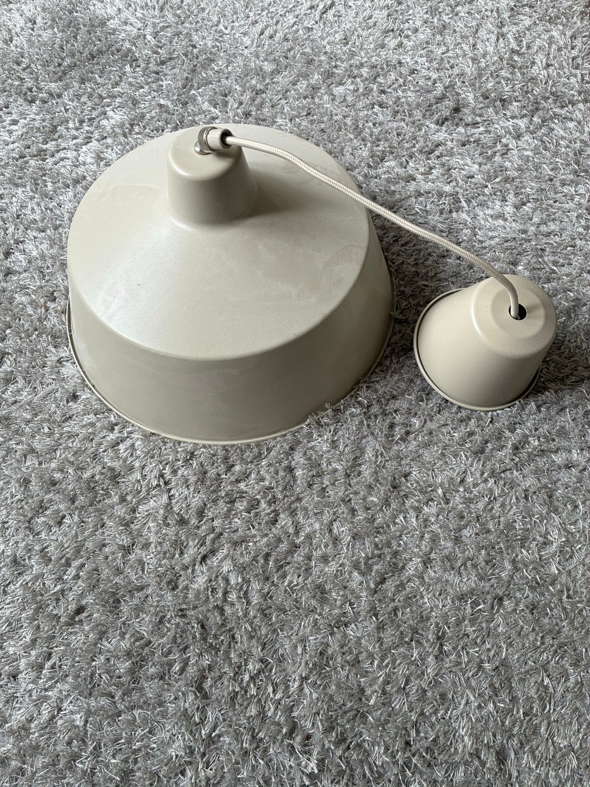 Hanglamp beige/crème, modern design, Ophalen, Gebruikt, Metaal