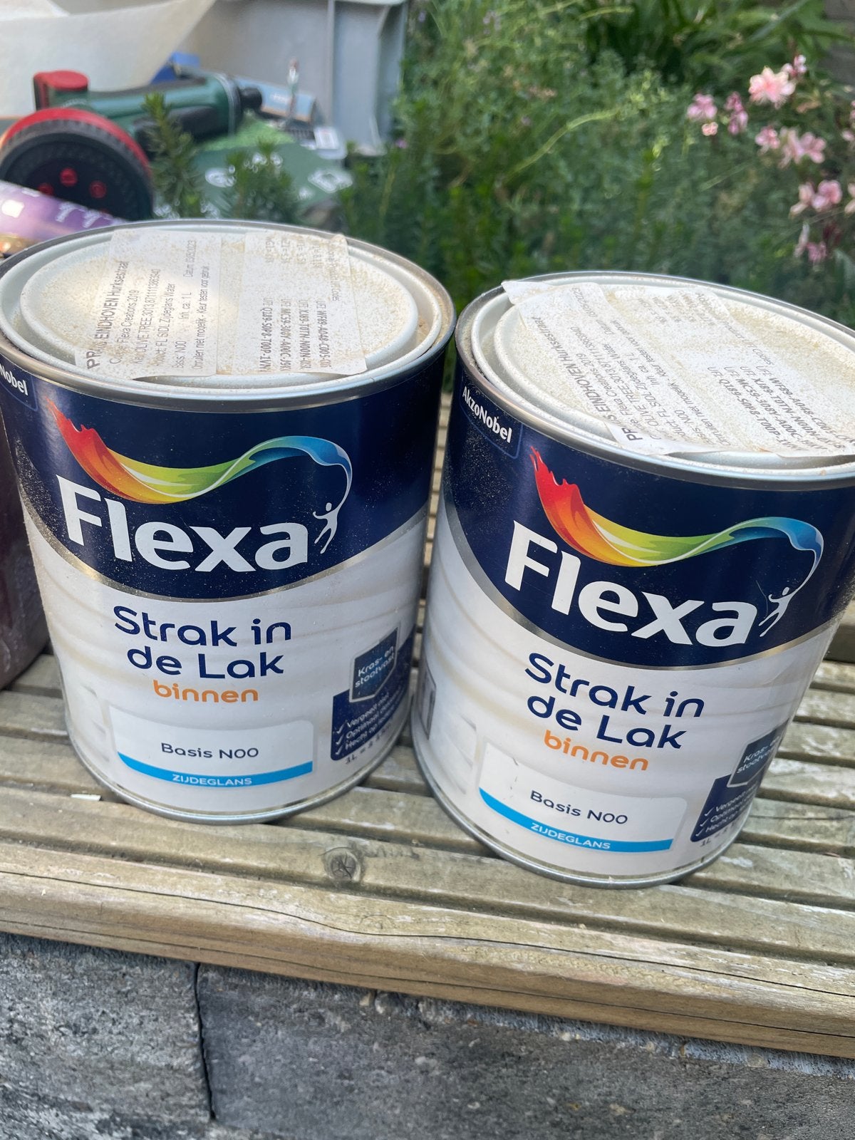 2x Flexa Strak in de Lak Binnen olive green, Wit, Nieuw, Ophalen of Verzenden, Lak