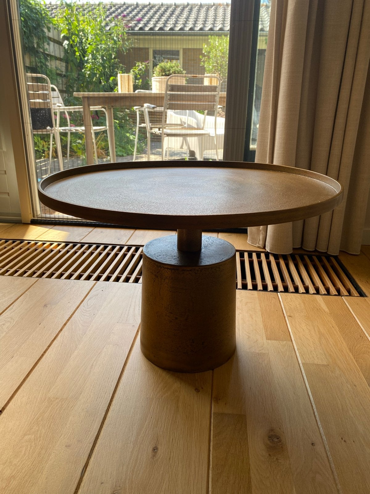 Bronze salontafel - Zilt Margriet - Antique Brass, Ophalen, 50 – 75, Minder dan 50 cm, 50 tot 100 cm