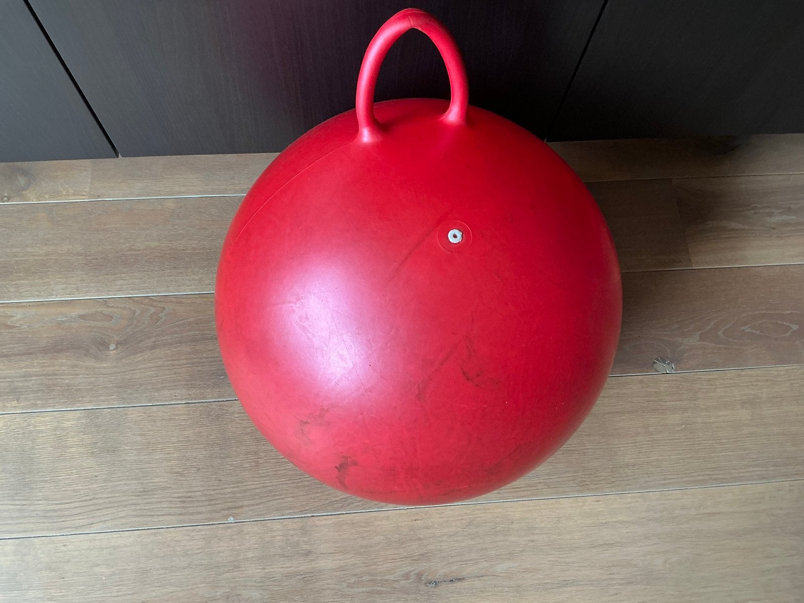 Rode skippybal met handvat - Speelplezier voor kinderen, Ophalen, Gebruikt