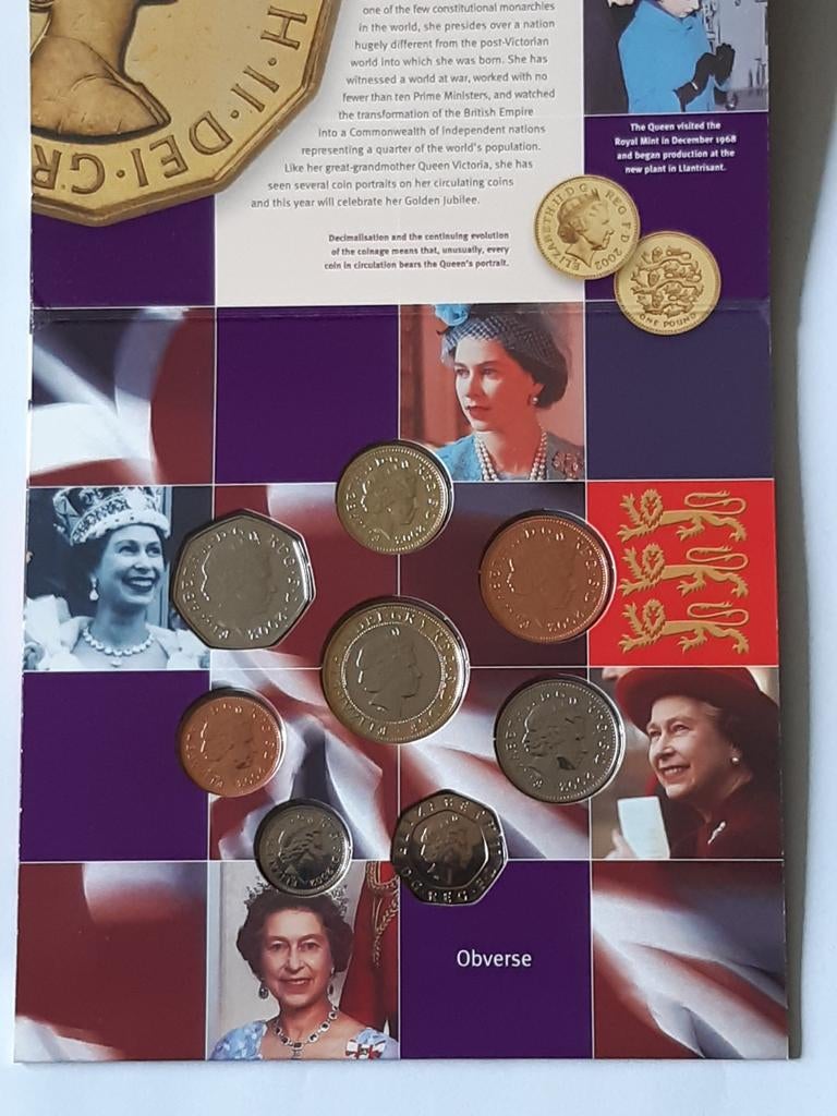 Brilliant unc coin collection 2002 UK kk  f.24.9, Ophalen of Verzenden, Overige landen