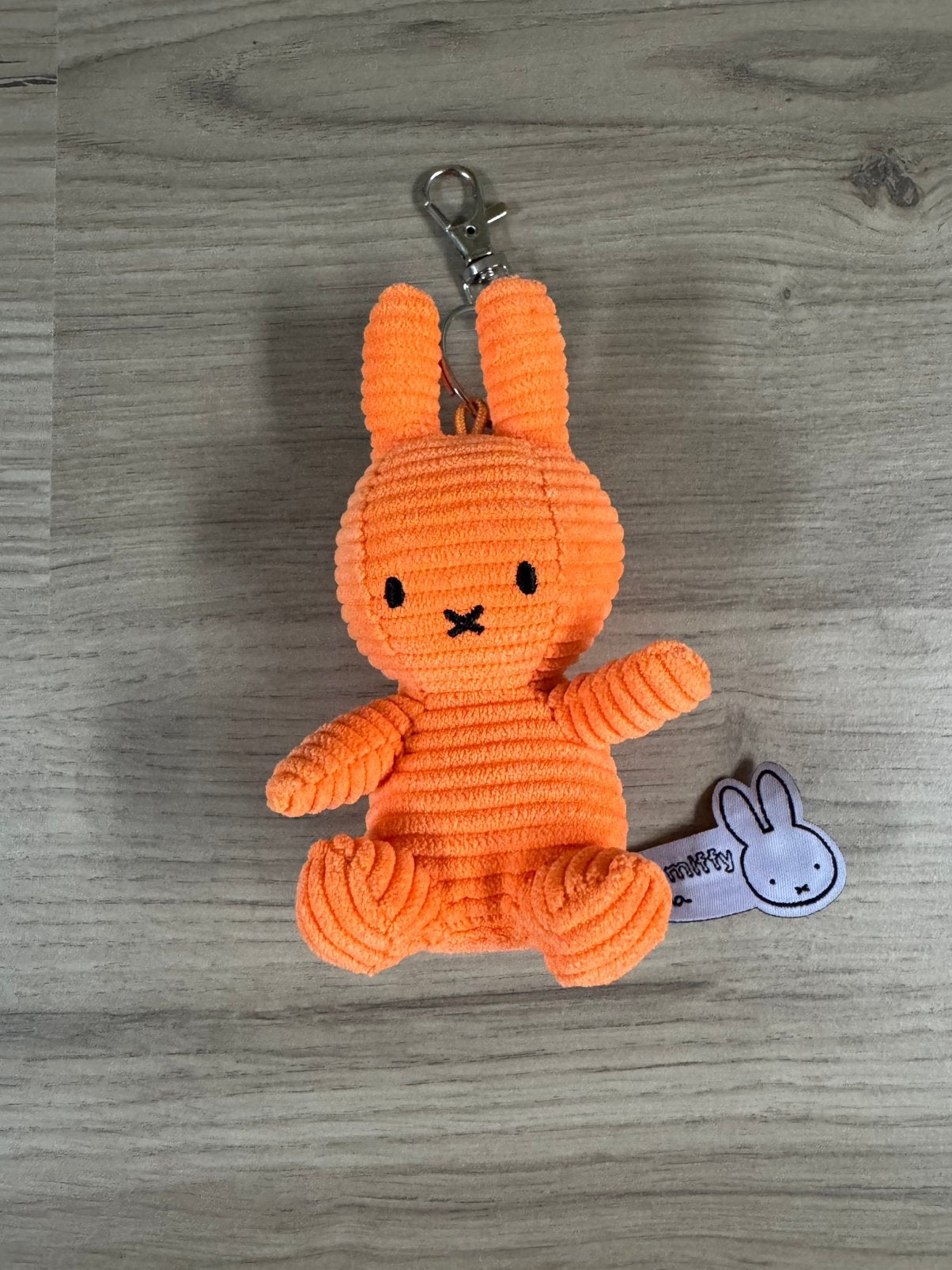 Nijntje miffy keychain corduroy - 10 cm - oranje, Oranje, Nijntje, Ophalen of Verzenden, Met label