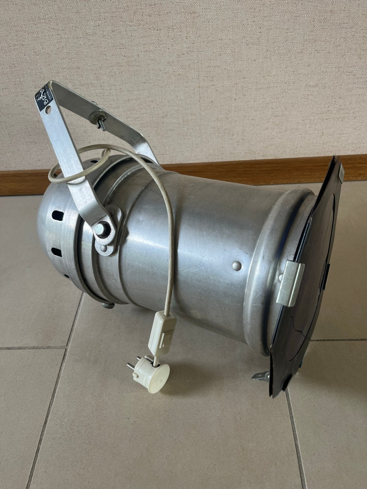 Oude aluminium Theater lamp, Ophalen of Verzenden