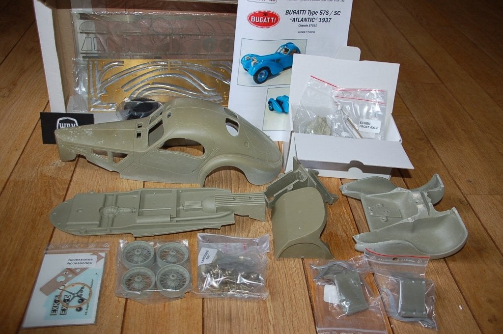 1:12 BUGATTI 57 ATLANTIC bouwkit Gouel ZIE INFO WRH, Verzenden, Zo goed als nieuw, 1:9 t/m 1:12, Auto