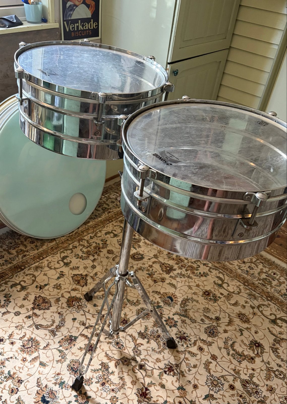 14" & 15" Timbales met Stand - latin/reggae!, Muziek en Instrumenten, Gebruikt, 1722ea 231, DropShopDrums, Ophalen of Verzenden
