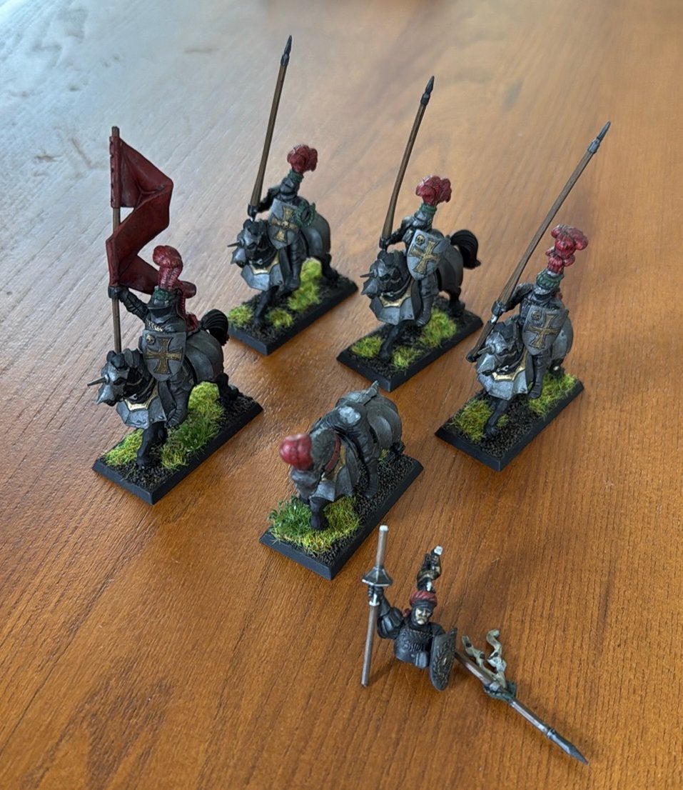 Warhammer 5x Empire Reiksguard Knights, Ophalen of Verzenden, Zo goed als nieuw, Warhammer