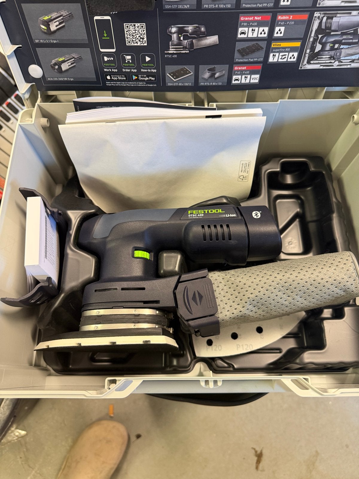 Festool DTS 400 REQ-Plus accu schuurmachine, Ophalen of Verzenden, Nieuw, Minder dan 600 watt, Vlakschuurmachine