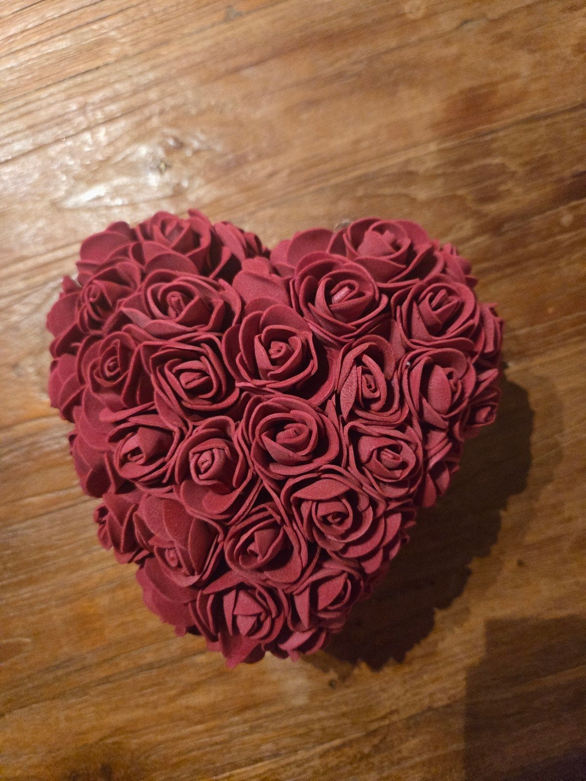 Super Cute Hart van Roosjes! Donkerrood, Ophalen of Verzenden, Nieuw, Versiering, Valentijn of Romantisch