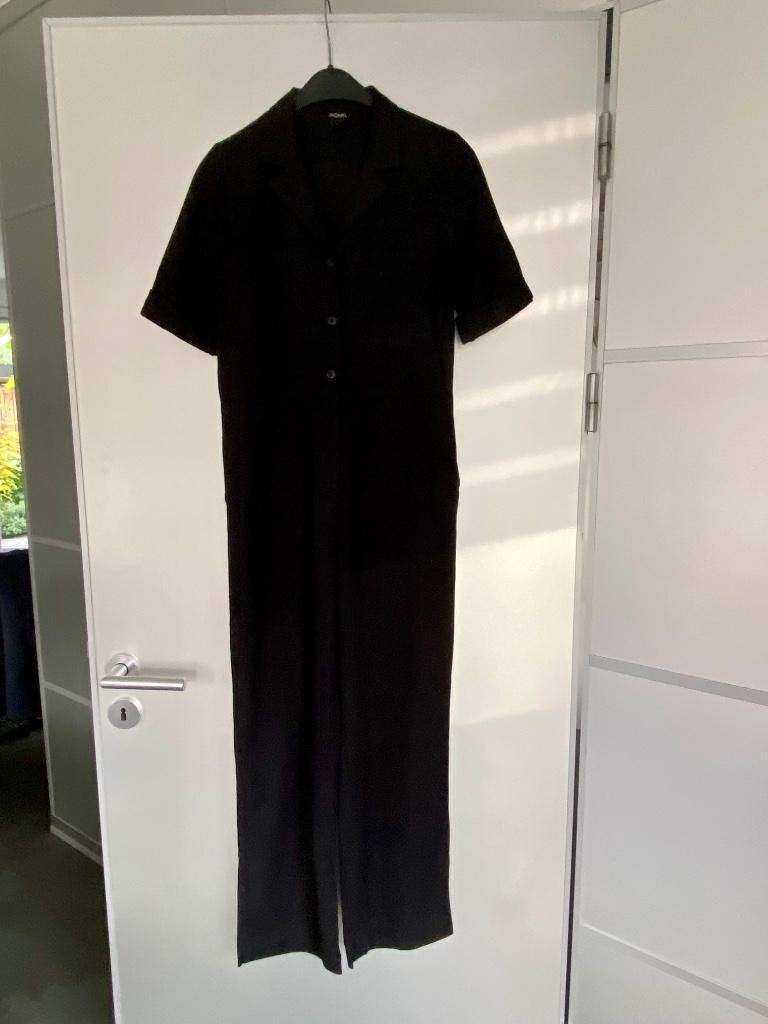 J233 Monki maat XS/S=34/36: 7/8e jumpsuit playsuit overal, Kleding | Dames, Zwart, Ophalen of Verzenden, Zo goed als nieuw, Monki