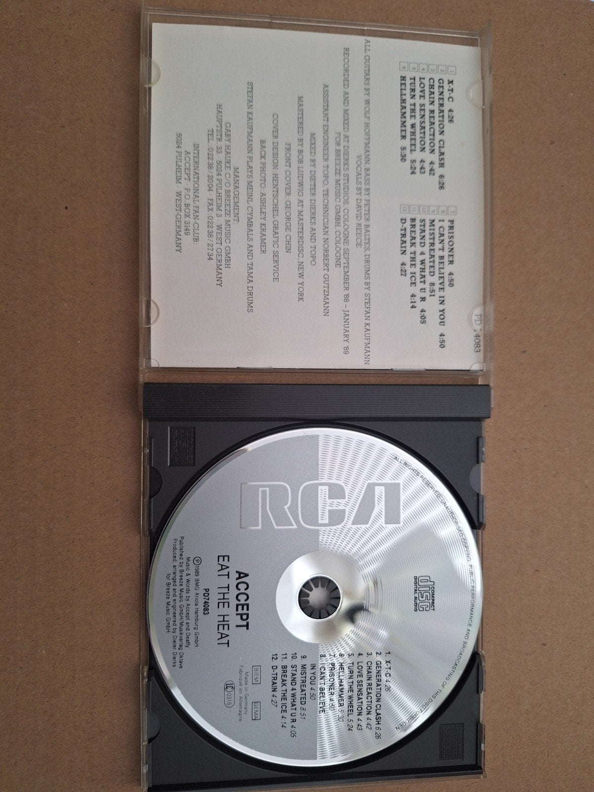 Accept - Eat the Heat CD (Hardrock/Heavy Metal), Gebruikt, Verzenden, Inclusief boekje, Hardrock