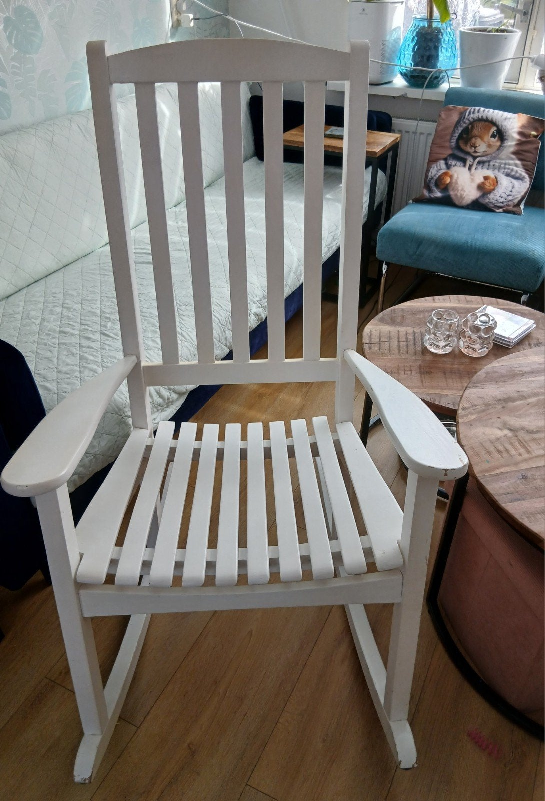 Knappe zware houten schommelstoel, Ophalen, Gebruikt, Eén, Hout