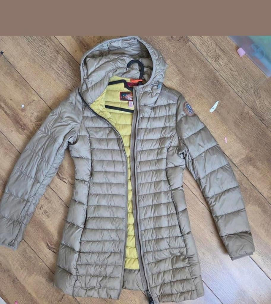 Parajumpers Irene donsjas maat S, Beige, Zo goed als nieuw, Maat 36 (S), Parajumpers