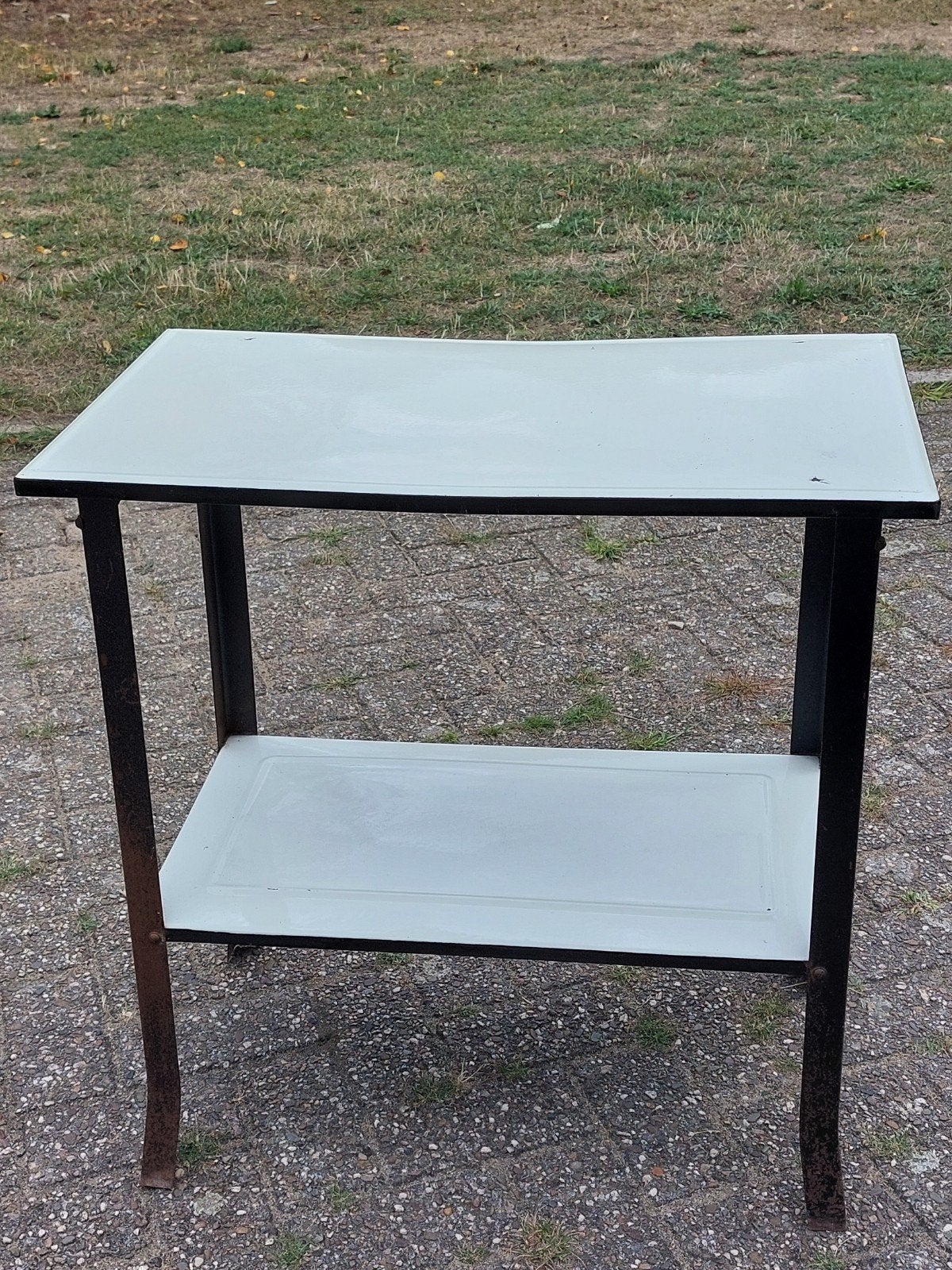 Vintage jaren'50/'60 emaille tafeltje - Edy Dieren, Ophalen of Verzenden