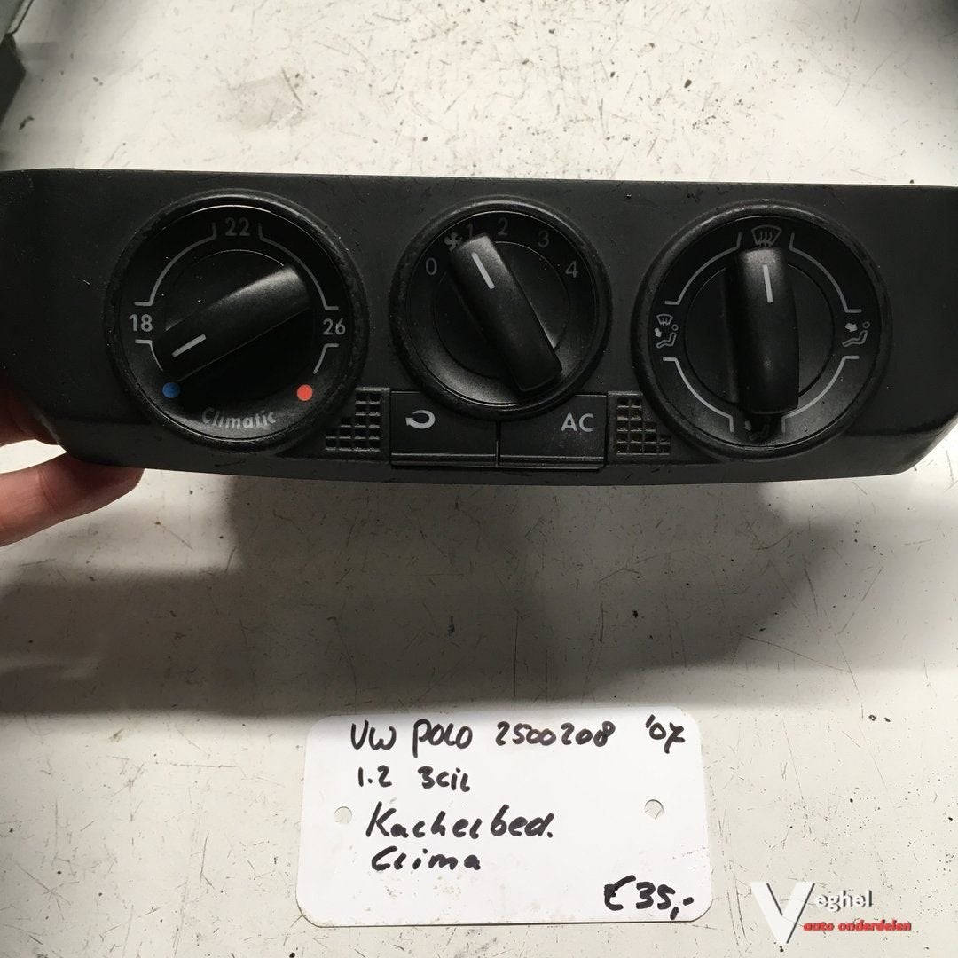 Vw Polo 1.2 B 3 cilinder 3 drs 2007 2500208 Kachelbedienings, Auto-onderdelen, Gebruikt, -, -, Ophalen of Verzenden