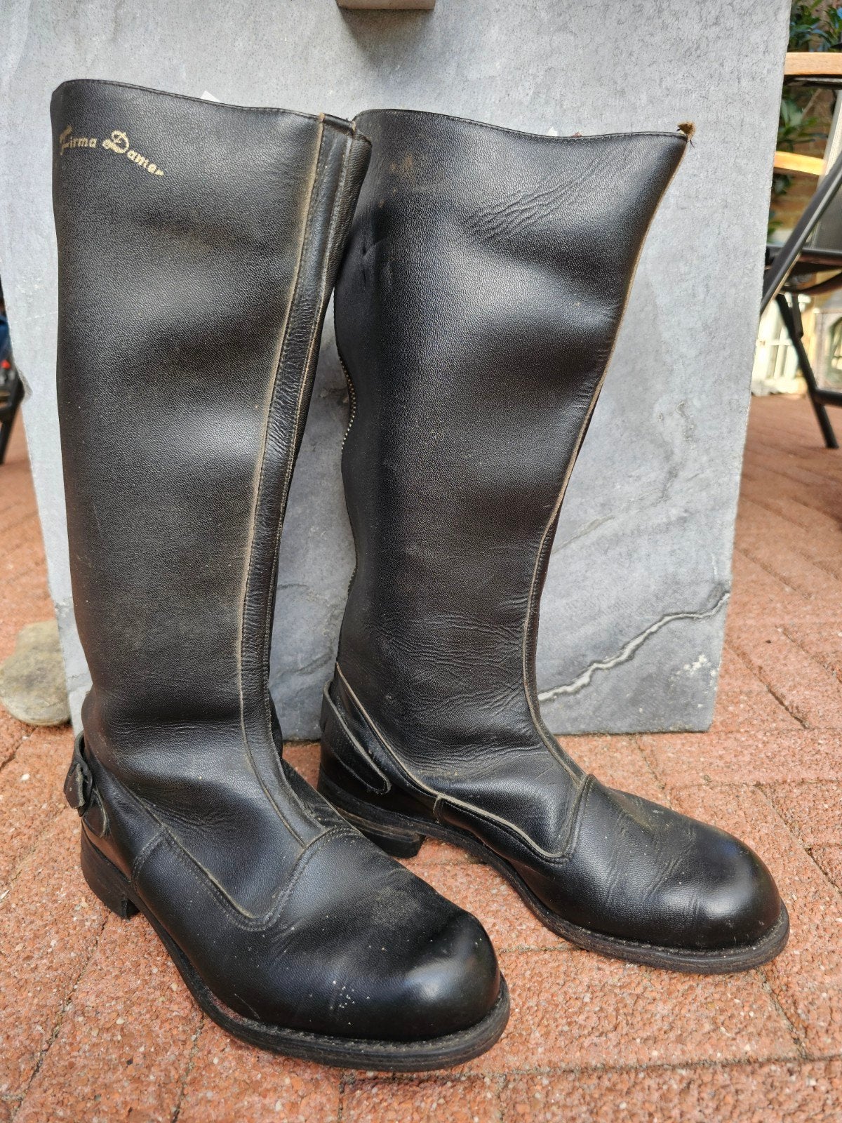 Firma Damer Leren motorlaarzen - Maat 42, Motoren, Ophalen of Verzenden, Laarzen