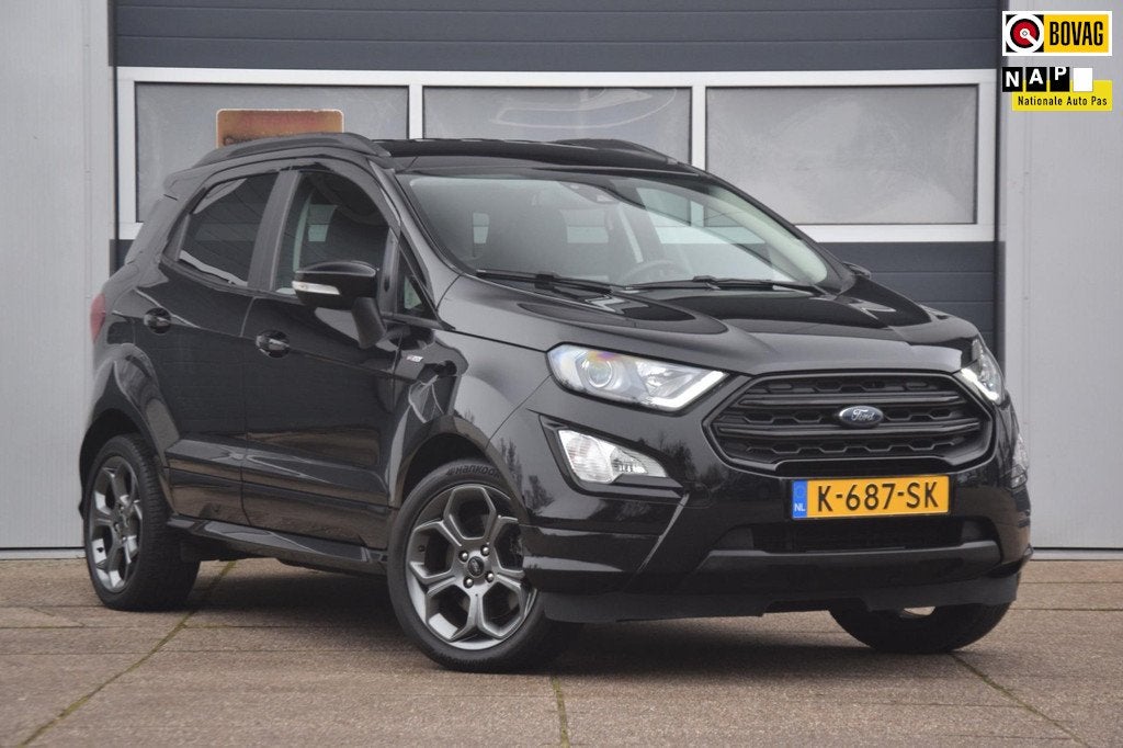 Ford EcoSport 1.0 EcoBoost ST-Line TREKHAAK/APPLE CARPLAY/17, Auto's, Ford, Voorwielaandrijving, Gebruikt, Ecosport, Leder en Stof
