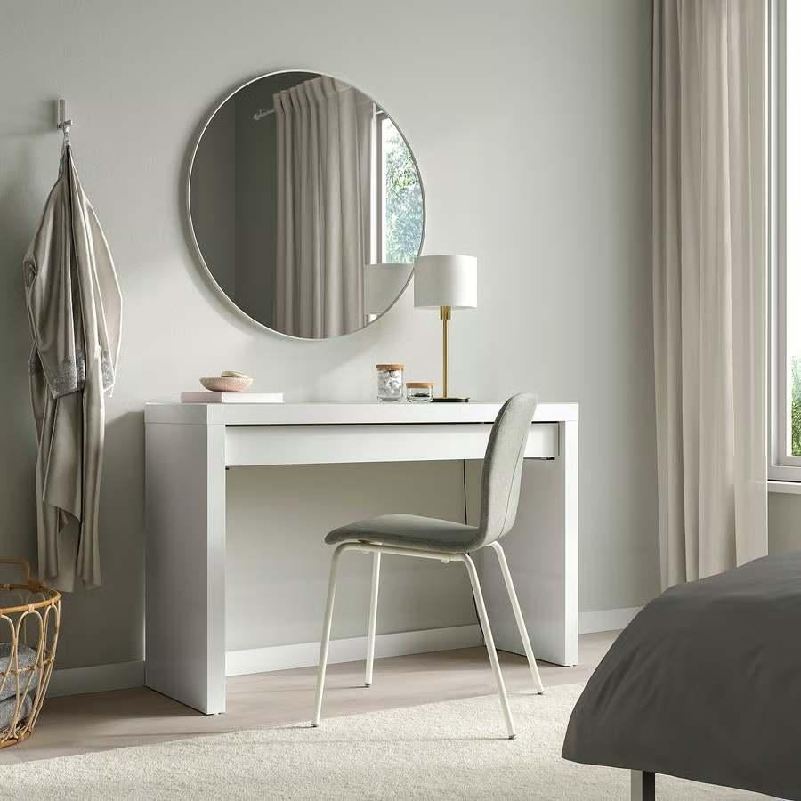 IKEA MALM dressing table / desk - white, Ophalen, Gebruikt, Hout, IKEA