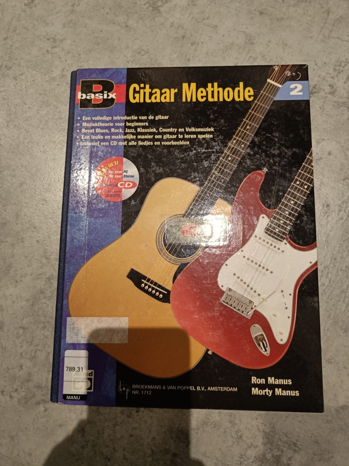 Basix Gitaar Methode 2 - Hardcover met CD, Muziek en Instrumenten, Bladmuziek, Les of Cursus, Ophalen of Verzenden, Populair, Gitaar
