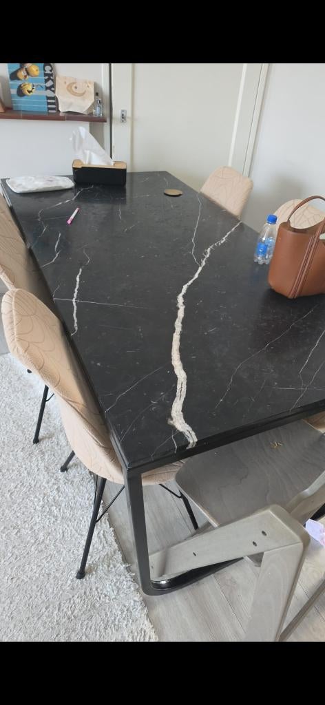 Marmeren eettafel, Ophalen, Overige materialen, 150 tot 200 cm, Vijf personen of meer