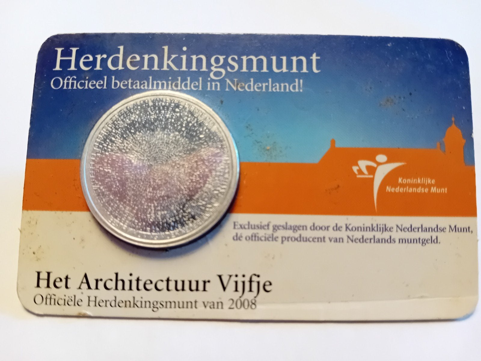 Het Architectuur Vijfje - Herdenkingsmunt 2008, Verzenden
