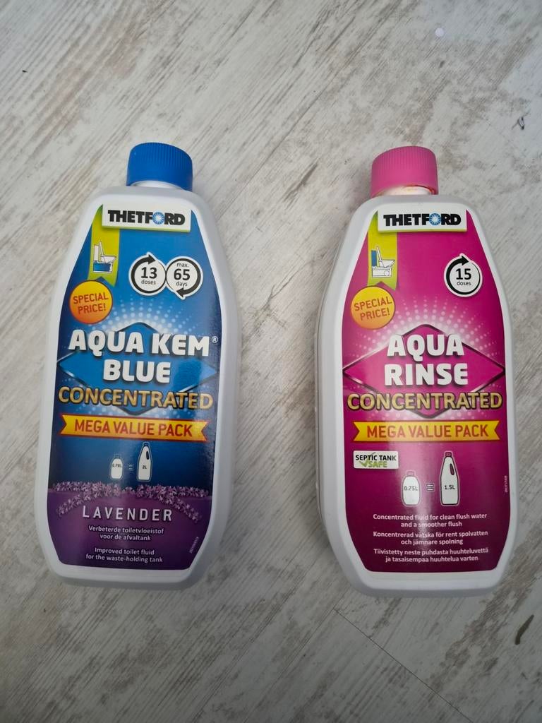 Thetford Aqua Kem Blue & Aqua Rinse Concentrated, Caravans en Kamperen, Ophalen of Verzenden, Nieuw