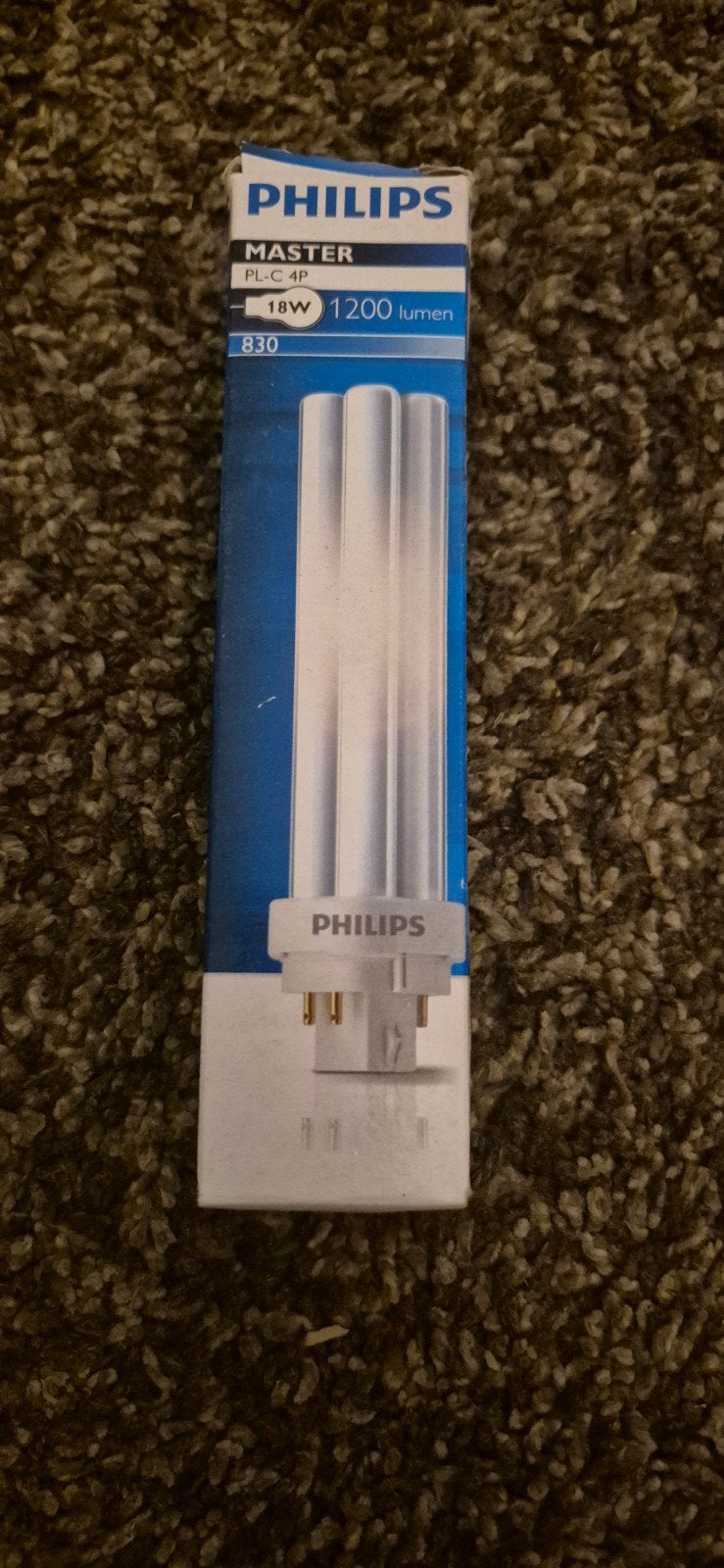 Nieuw 12 stuks - Philips Master PL-C 4P 18W/830 Spaarlamp, Nieuw, Spaarlamp, Warm wit, 10 tot 30 watt