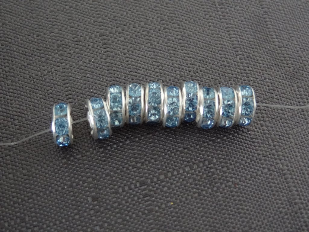 NIEUW! Spacers Met Diverse Strassteentjes 10 Stuks >Snelle V, Ophalen of Verzenden, Nieuw, Tussenstuk of Tussenkraal