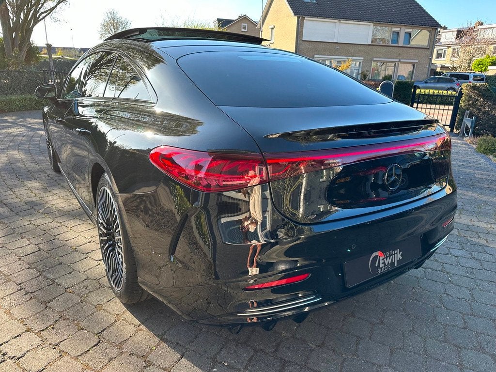 Mercedes-Benz EQS 580 4MATIC AMG, Pano, BTW, VOL!, Auto's, Mercedes-Benz, Automaat, Gebruikt, Zwart, Leder