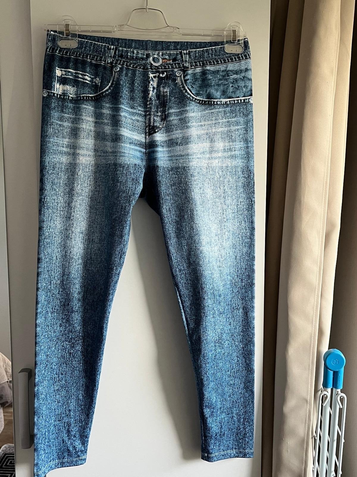 Legging in spijkerbroek-look - Maat XL, Blauw, Ophalen of Verzenden, Gedragen, Legging