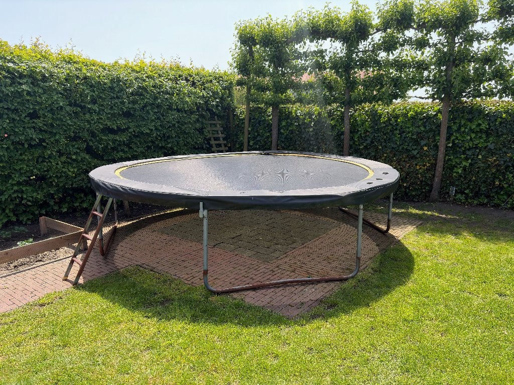 Trampoline etan premium 430, Ophalen, Gebruikt