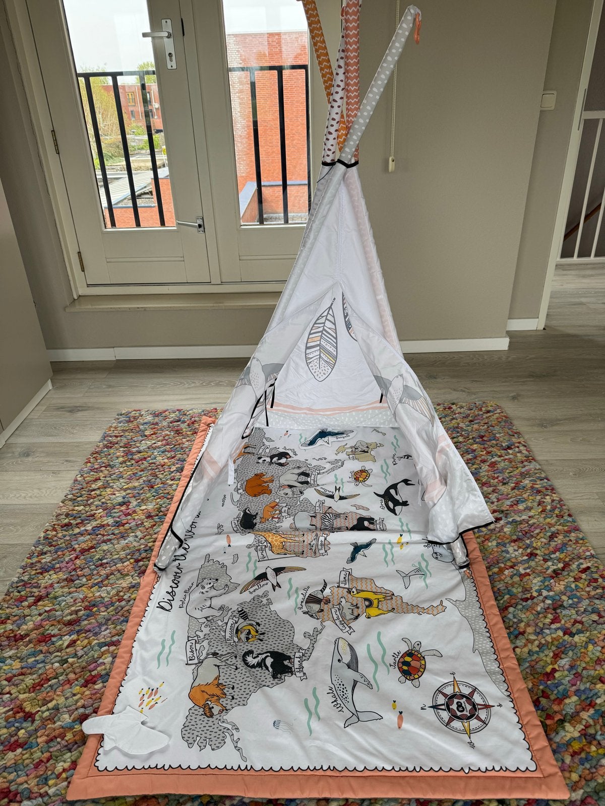 Kinderkraft Tipi Speelkleed met Tent - Zo goed als nieuw, Ophalen of Verzenden, Zo goed als nieuw, Speelkleed