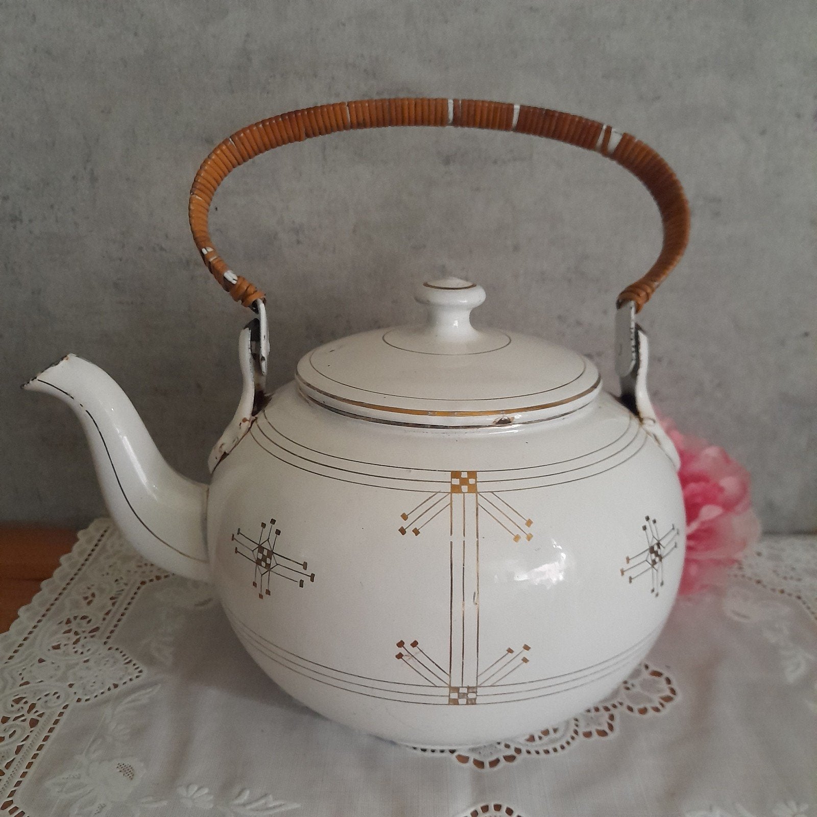 Emaille chocoladeketel  / ketel, Antiek en Kunst, Ophalen of Verzenden