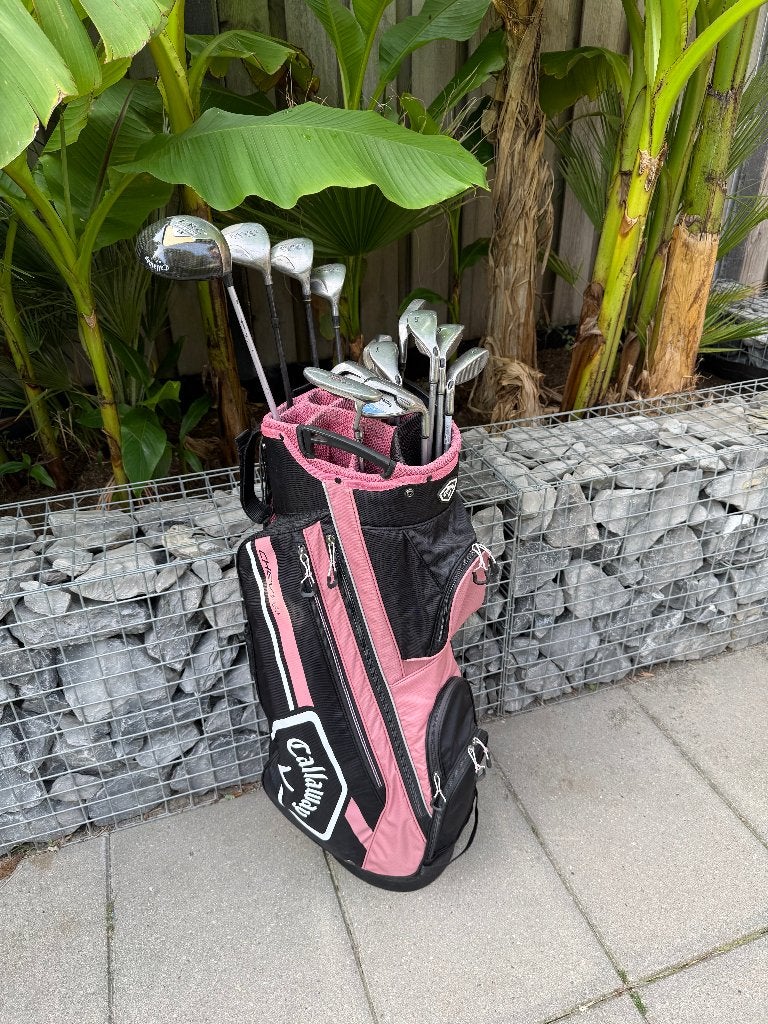 Golfset Callaway Dames / Roze 13-delig (compleet) + Golftas, Ophalen of Verzenden, Gebruikt, Set, Callaway