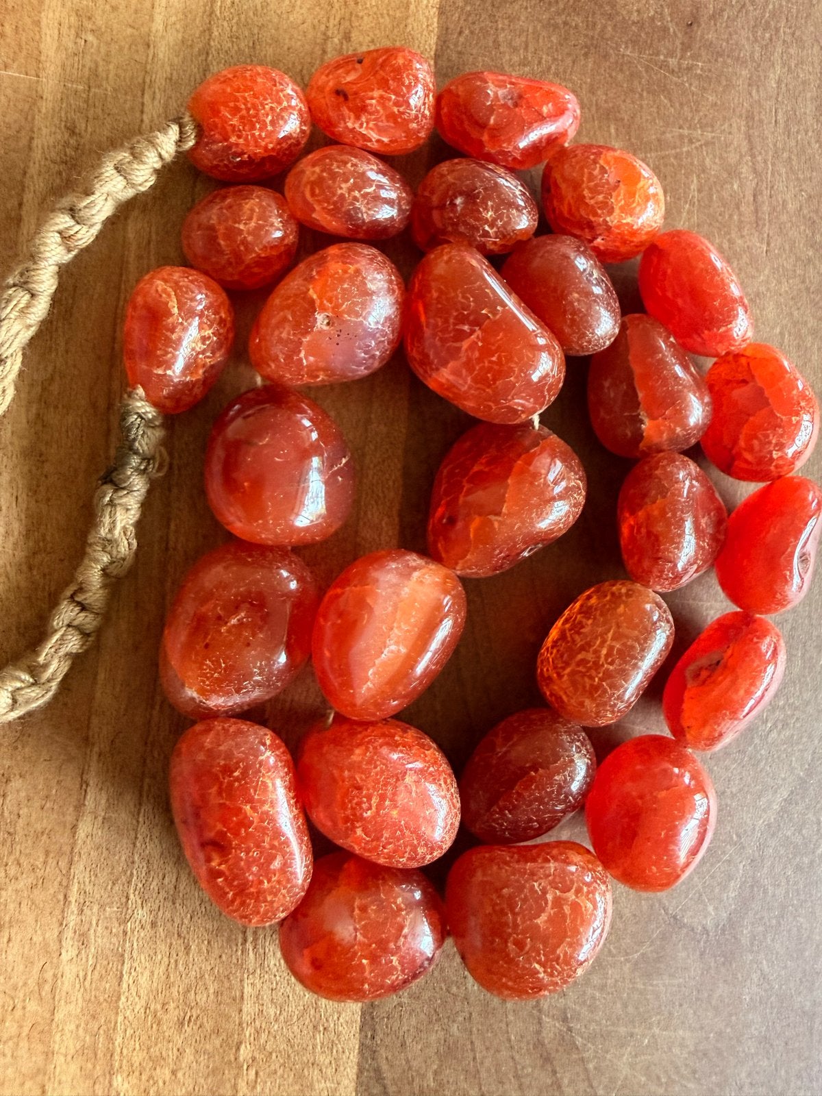 Prachtige Carneool Ketting - Natuurlijke Edelsteen, Sieraden, Tassen en Uiterlijk, Kettingen, Nieuw, Oranje, Ophalen of Verzenden