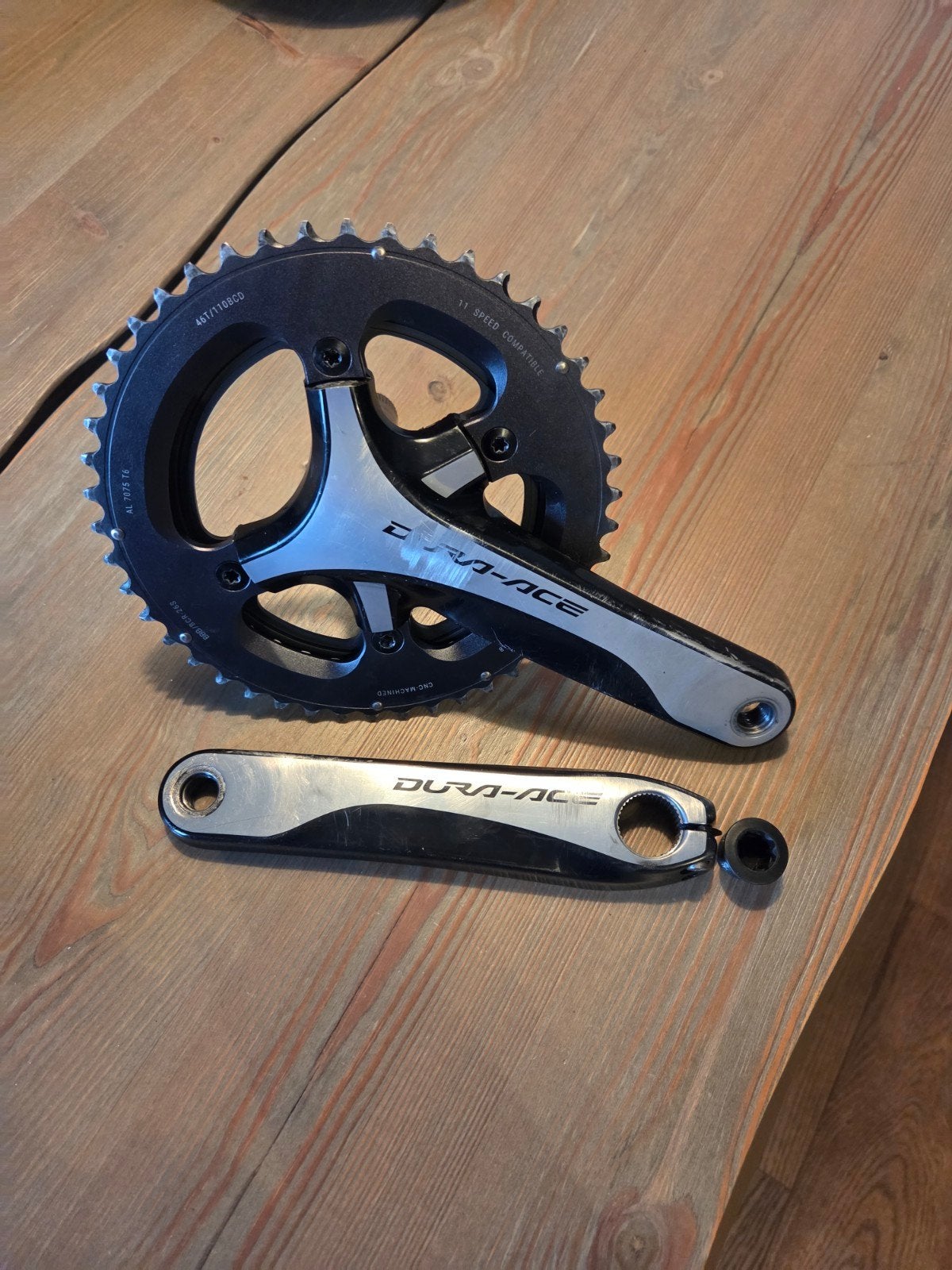Shimano Dura ace FC-9000 crankstel, Crankstel of Pedalen, Gebruikt, Ophalen of Verzenden, Gravelbike