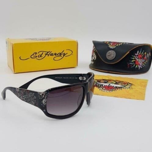 Zonnebril Ed Hardy EHS-Rock Black - Las Vegas 64-13-130, Overige merken, Zonnebril, Zwart, Nieuw