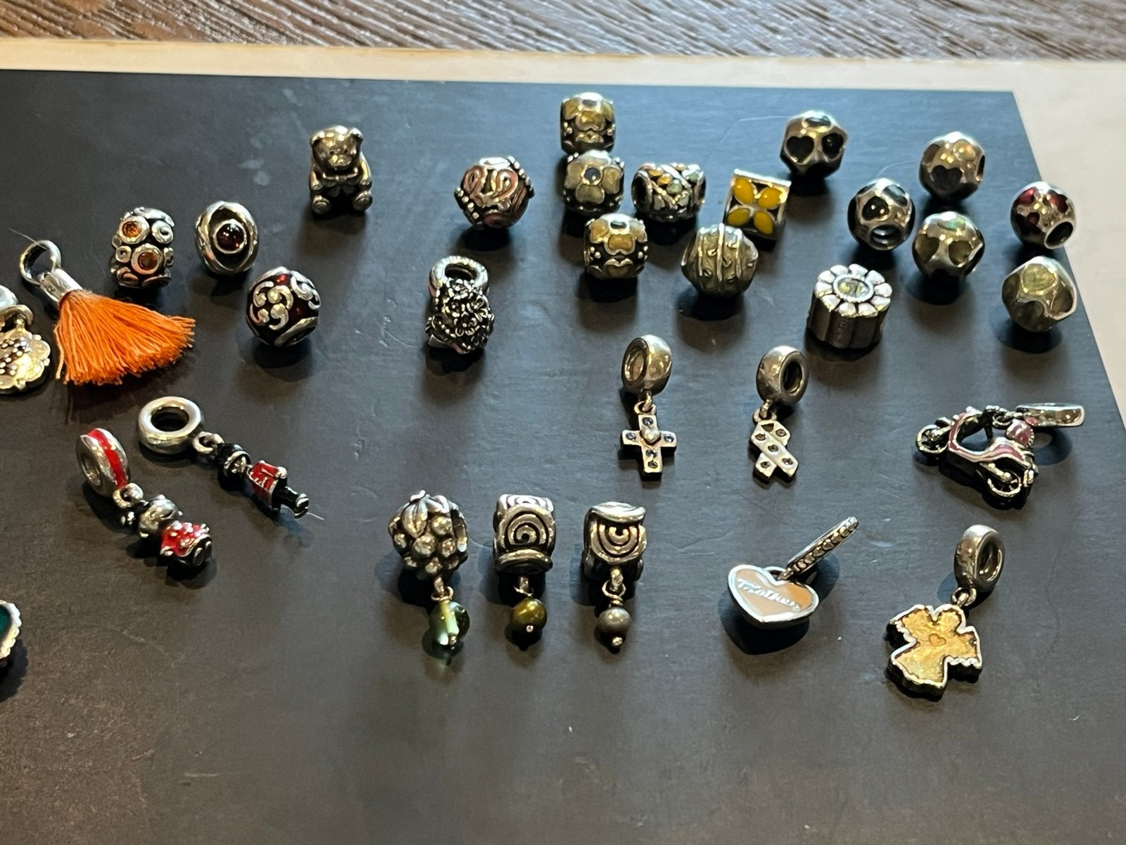 Pandora unieke bedels., Pandora, Ophalen of Verzenden, Zo goed als nieuw, 4 bedels of meer