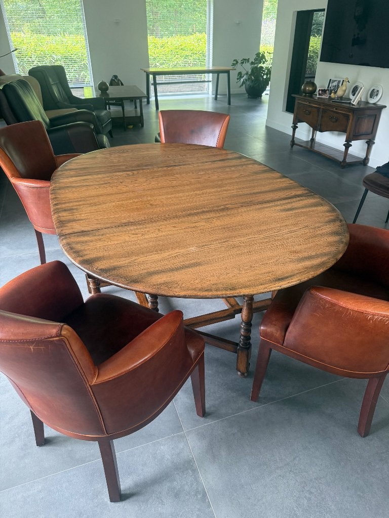 Eettafel met 4 stoelen, Ophalen, Gebruikt, 50 tot 100 cm, Vijf personen of meer