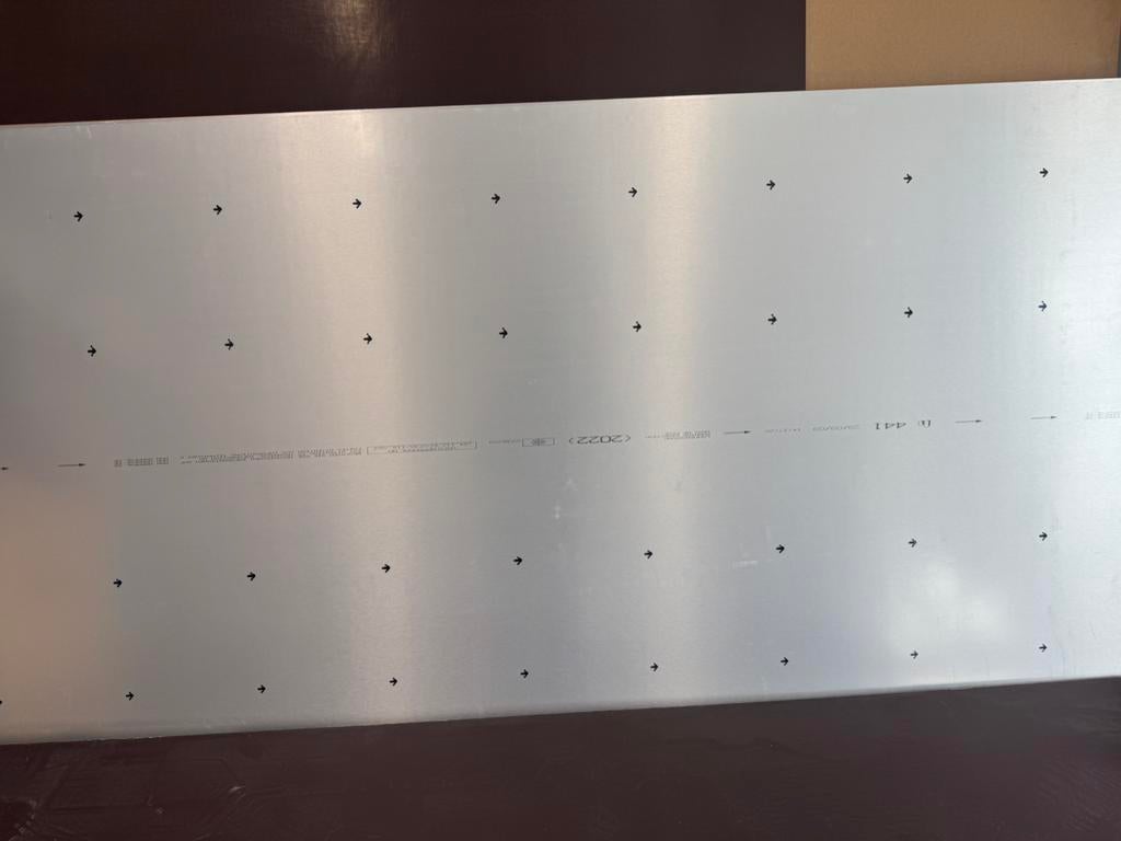 Meubelplaat met rvs erop 2500x1220x19mm 3st, Ophalen of Verzenden, Zo goed als nieuw