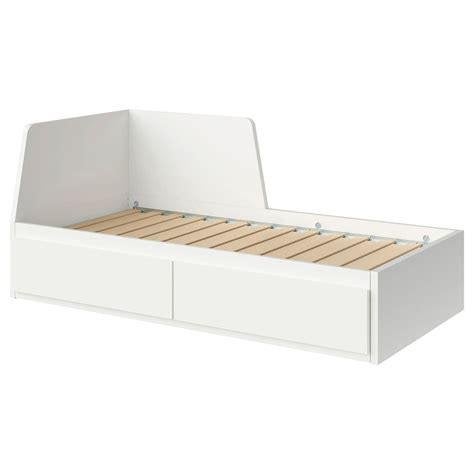 Bed - Ikea Flekke, Ophalen, 90 cm, Wit, Tweepersoons