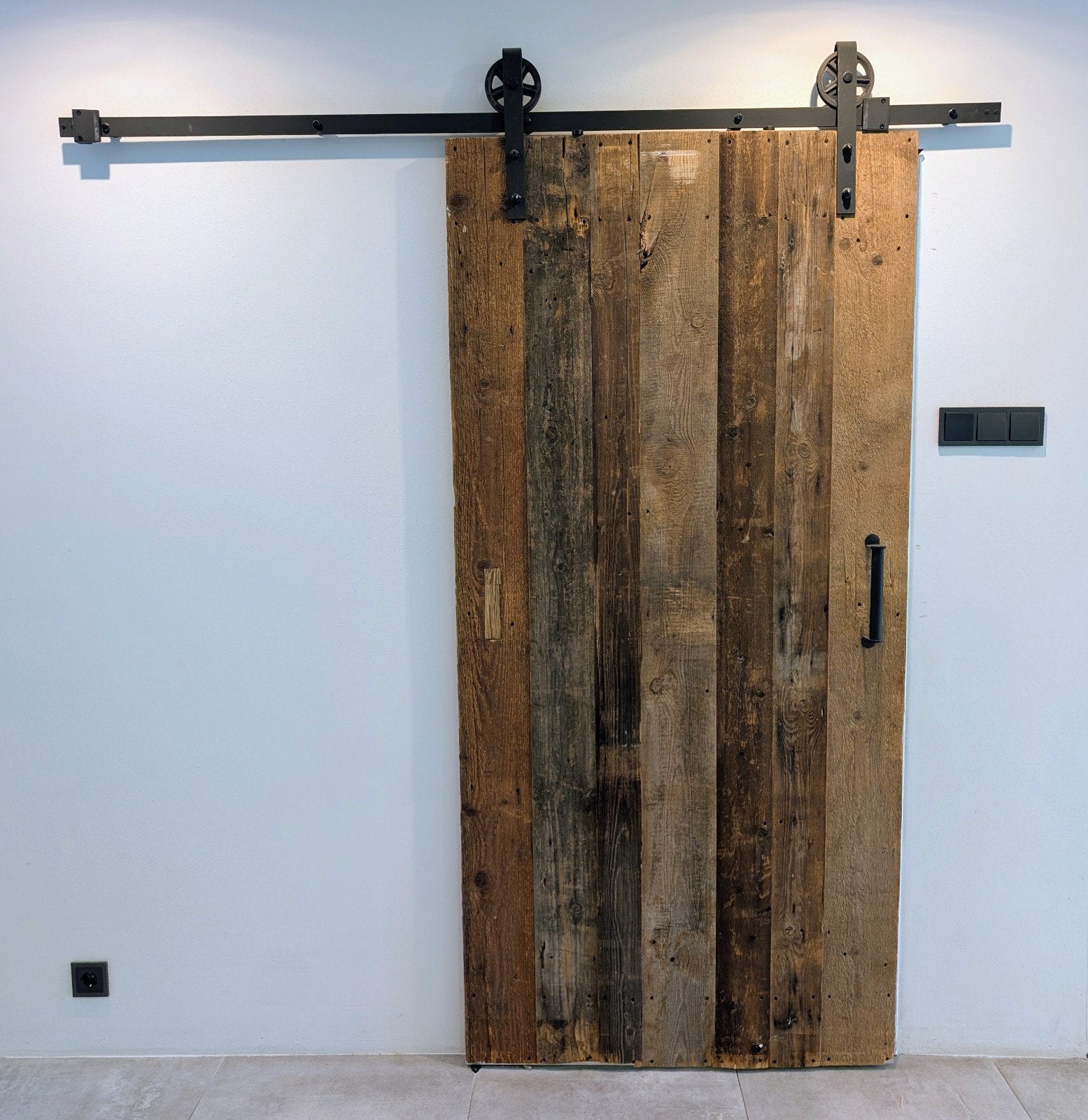 Rustieke schuifdeur/barndeur, Doe-het-zelf en Verbouw, Deuren en Horren, Ophalen, Binnendeur, Schuifdeur, 200 tot 215 cm