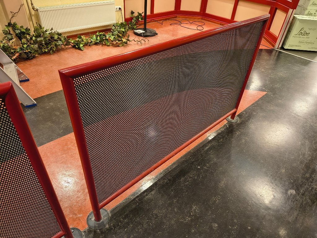 4 st. Metalen hek afscheiding hekwerk 170x1,05 m., Ophalen, Gebruikt, IJzer, Sierhekwerk